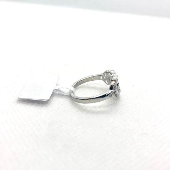 Size 7 Silver Plated Celtic Heart Knot - Picture 7 of 8